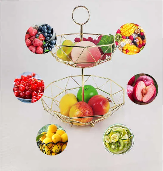 سلة فاكهة معدنية ,metal fruit basket