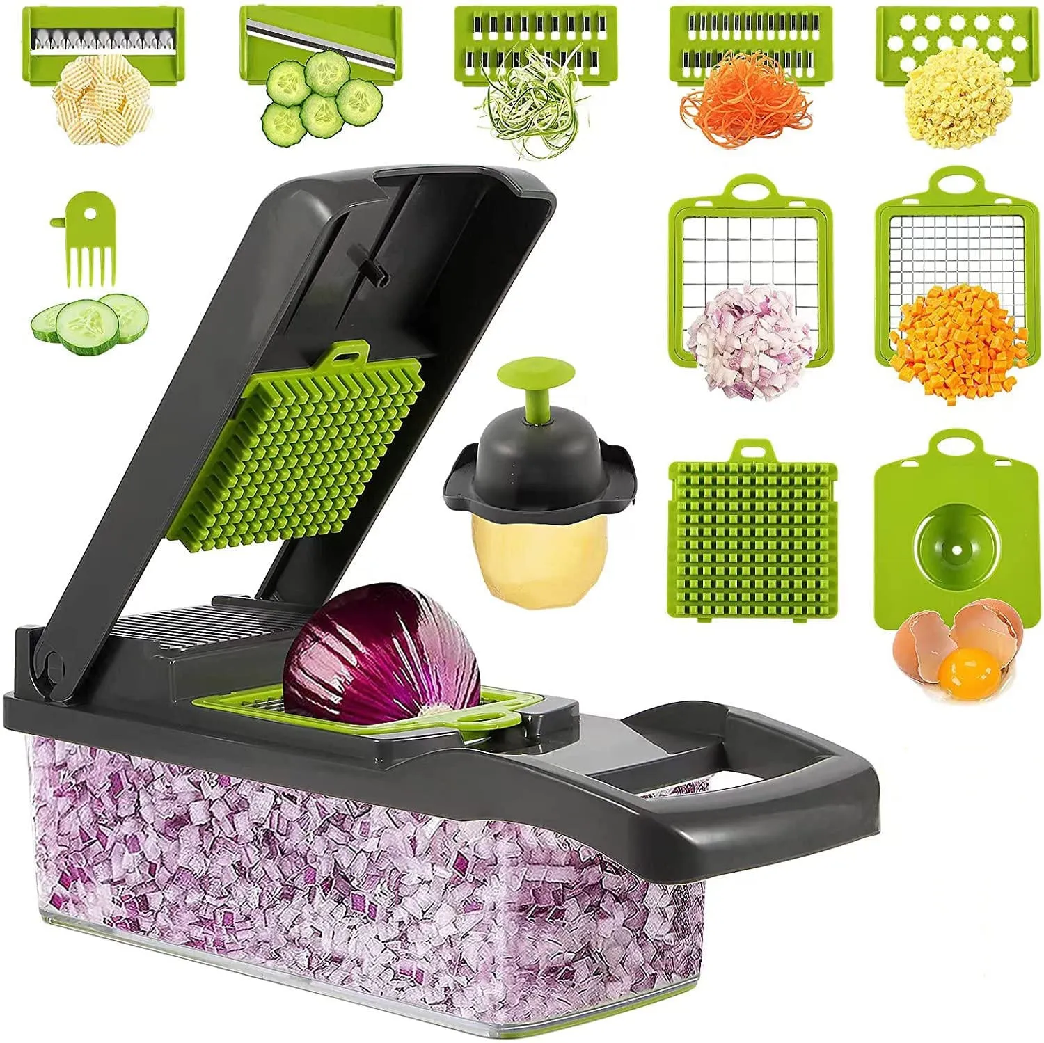 قطاعة خضار وفاكهة يدوية - Vegetable Cutter Onion Chopper Vegetable