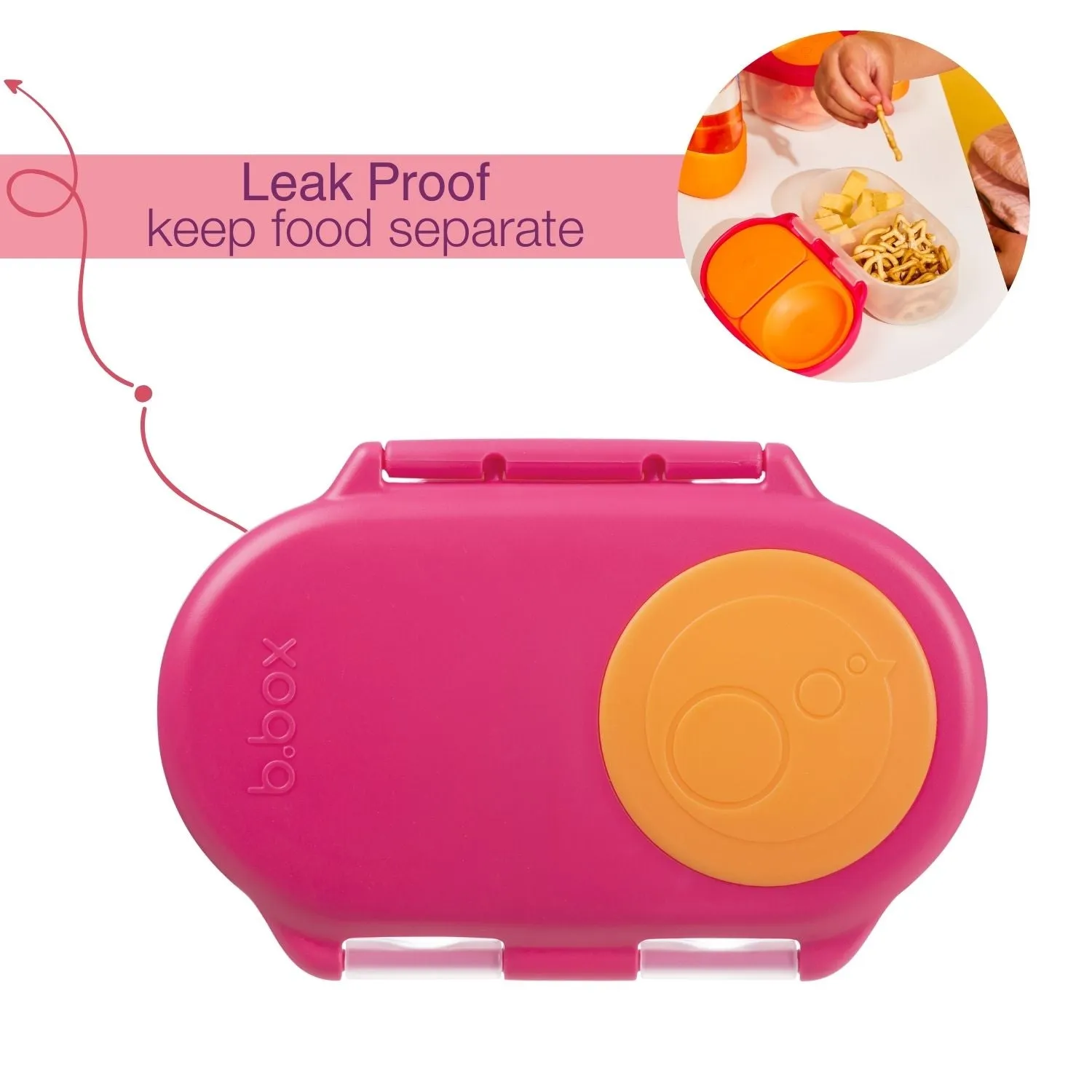 B.Box Snack Box Strawberry Shake Pink Orange