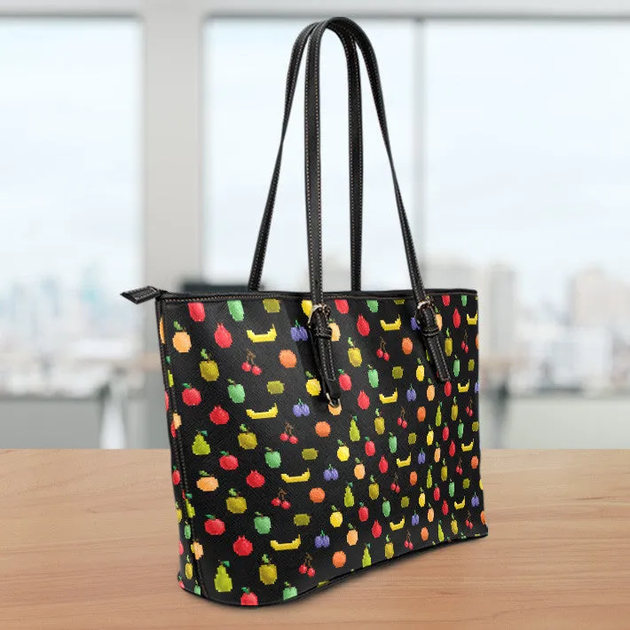 Bitmap Fruit Large Leather Tote