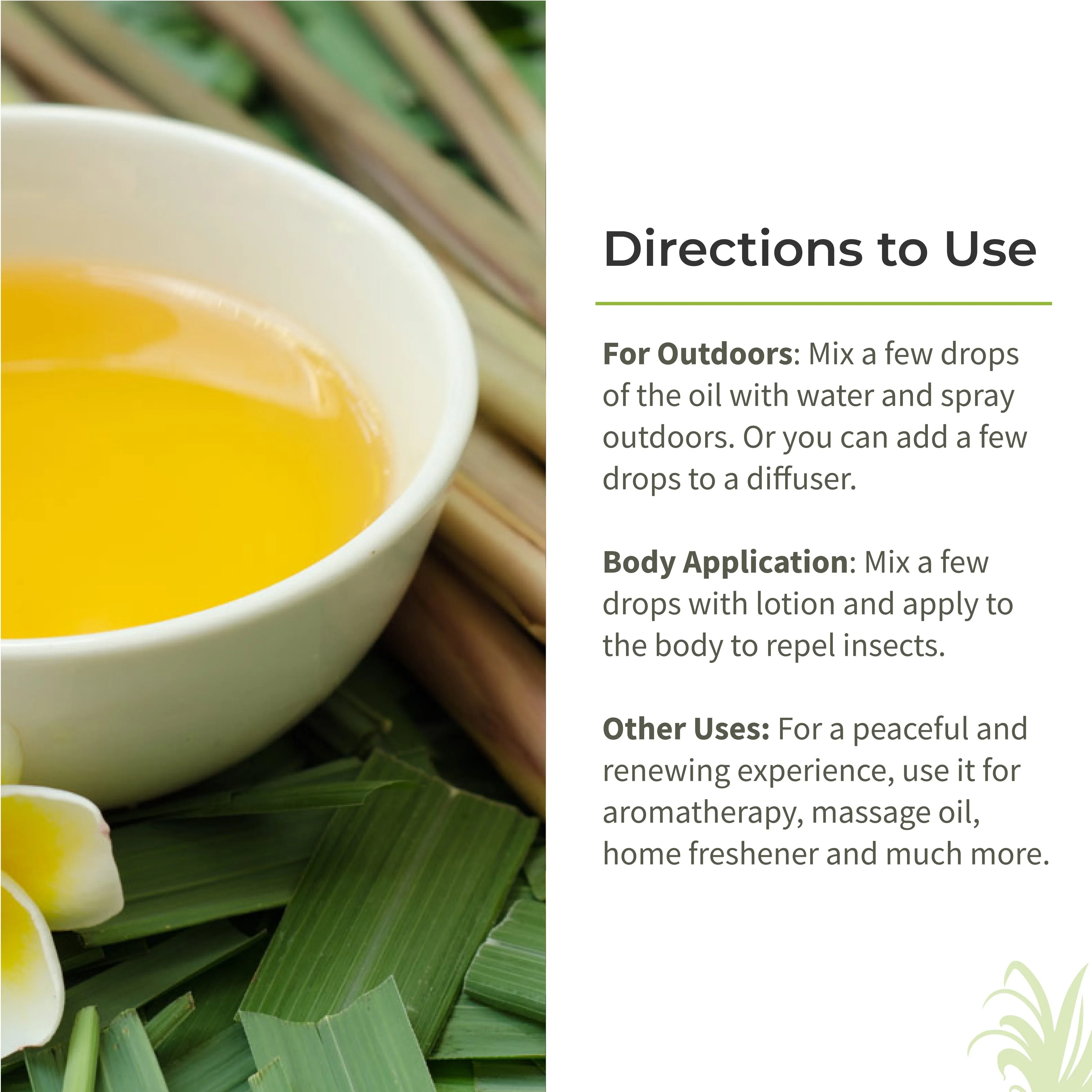 Citronella Oil Natural Mosquito & Insect Repellent Toxin Free