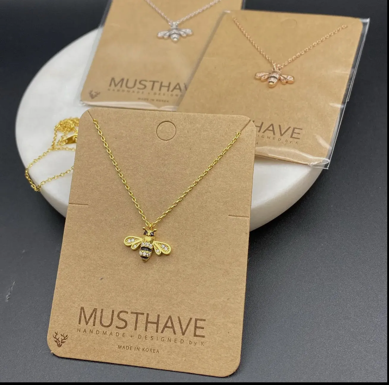 Gold Plated Necklace | Bumblebee