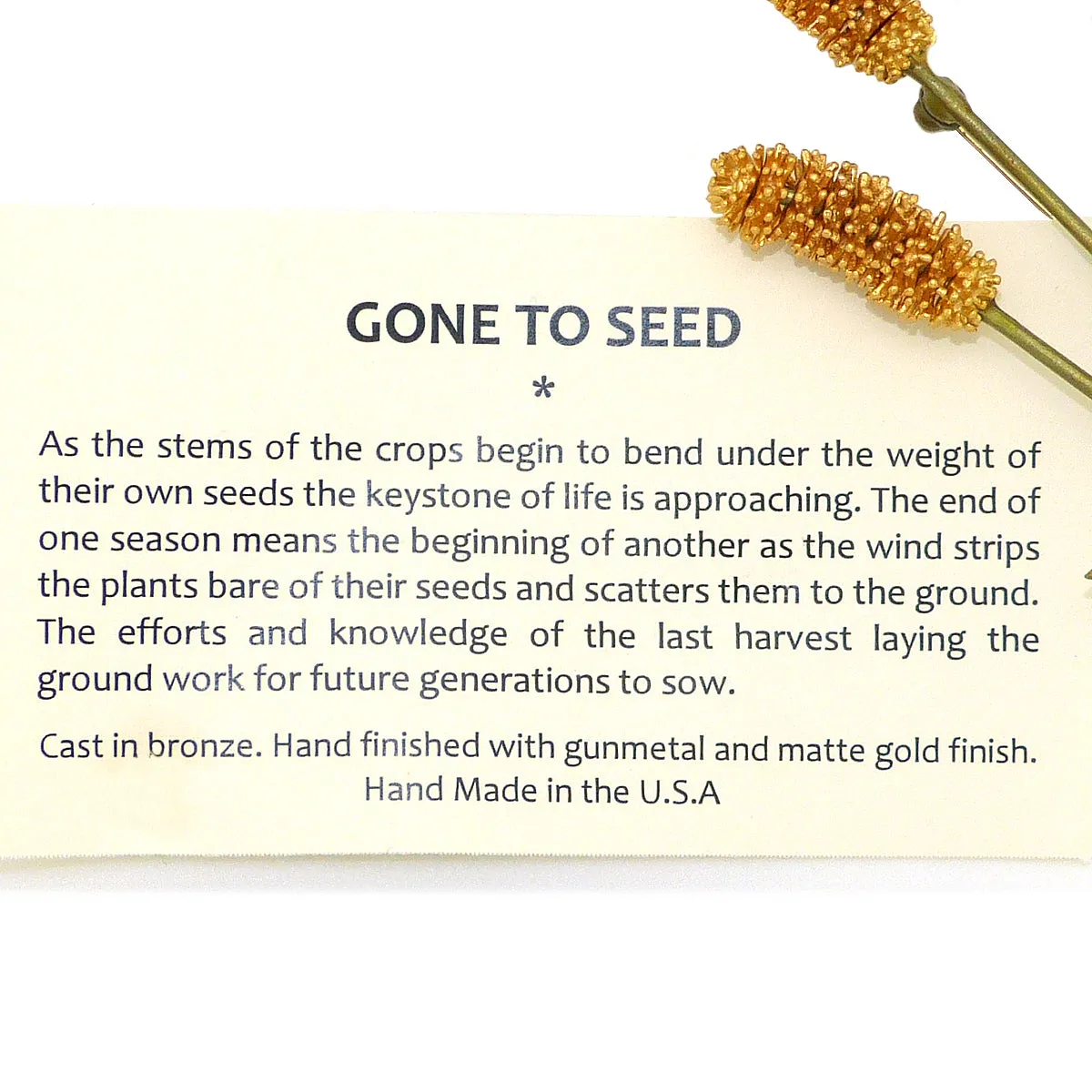 Gone to Seed Triple Seed Brooch Pin by Michael Michaud Nature Silver Seasons 5970