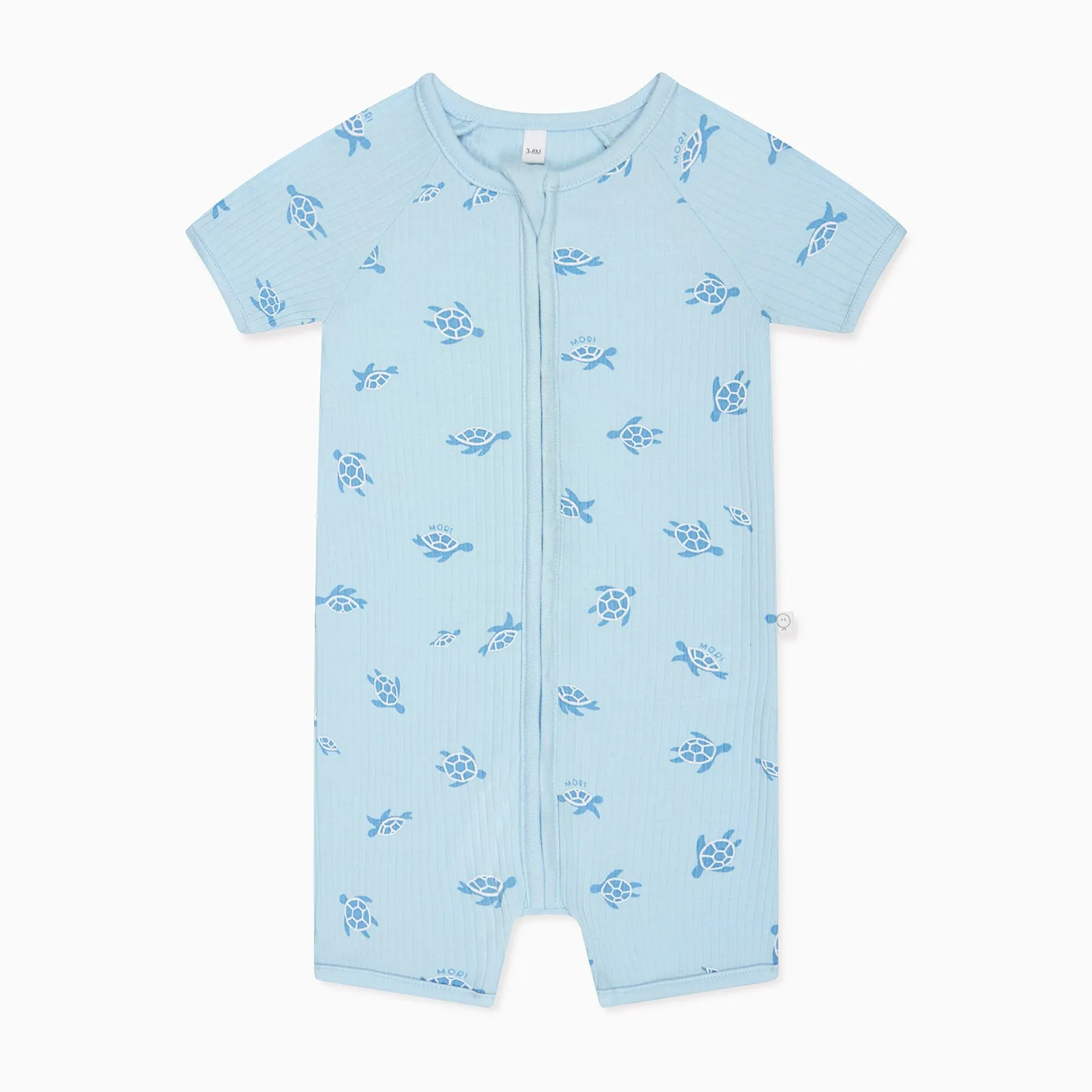 Little Fish & Turtles Ribbed Zip Summer Pajamas 2 Pack