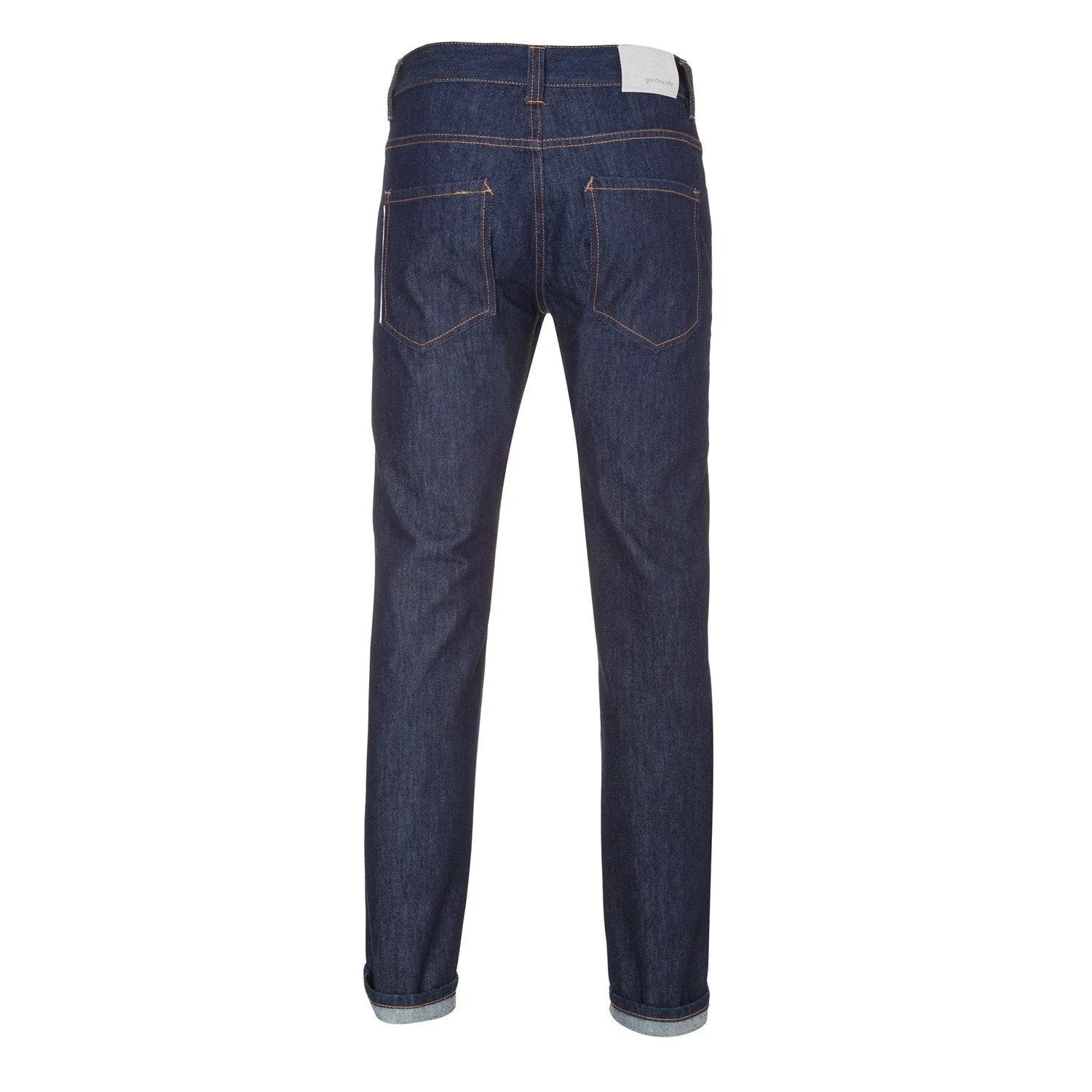Mens Slim Straight Jeans - Raw One Wash